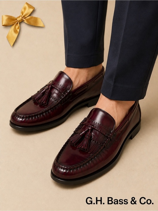 G.H. Bass & Co. Other - G.H. Bass Burgundy Leather Tassel Loafers Size 11 1/2 D